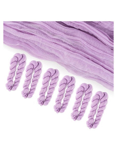 Paquete de 6 Caminos de Mesa de Gasa Lavanda 90x300 cm