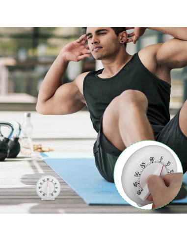 Temporizador de Cocina Manual Lwuey 60 Minutos Blanco