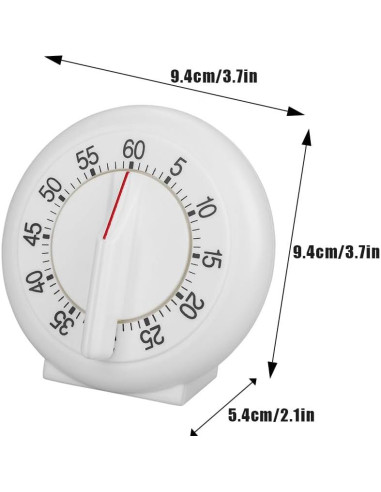 Temporizador de Cocina Manual Lwuey 60 Minutos Blanco