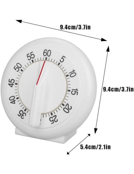 Temporizador de Cocina Manual Lwuey 60 Minutos Blanco