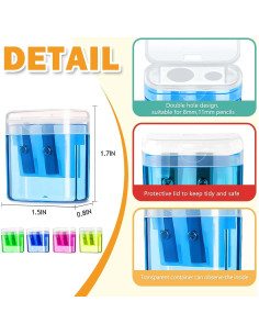 Paquete de 60 Sacapuntas Manuales Letapapa con Tapa 2
