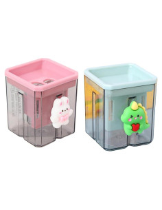 Sacapuntas Doble Agujero Bsdurable - 2 Piezas, Diseño Lindo