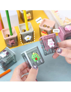 Sacapuntas Doble Agujero Bsdurable - 2 Piezas, Diseño Lindo 2