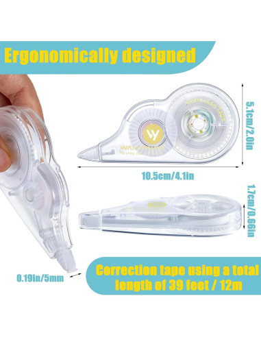 Cinta Correctora Lewtemi 60 Pcs 12 m Rápida y Limpia