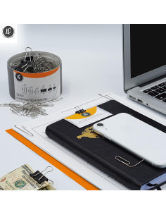Paquete de 350 Clips de Papel y Carpeta Luxurecourt - Variados 2