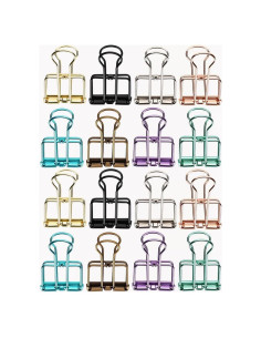 16 Clips de Alambre Metálico Multicolor SEEK RARE Tamaño S