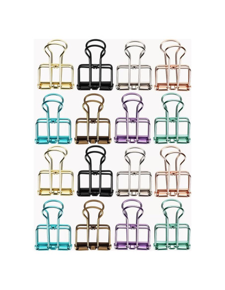 16 Clips de Alambre Metálico Multicolor SEEK RARE Tamaño S
