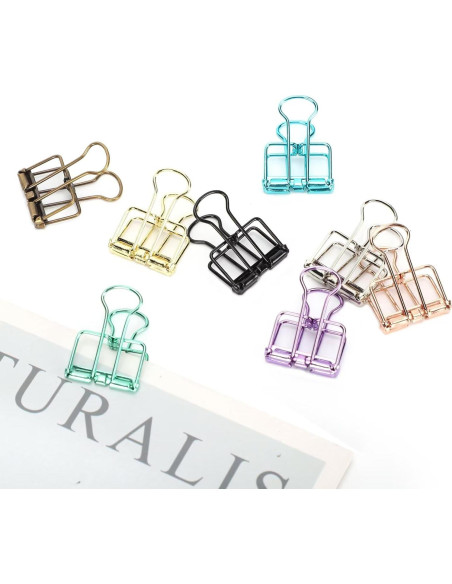 16 Clips de Alambre Metálico Multicolor SEEK RARE Tamaño S