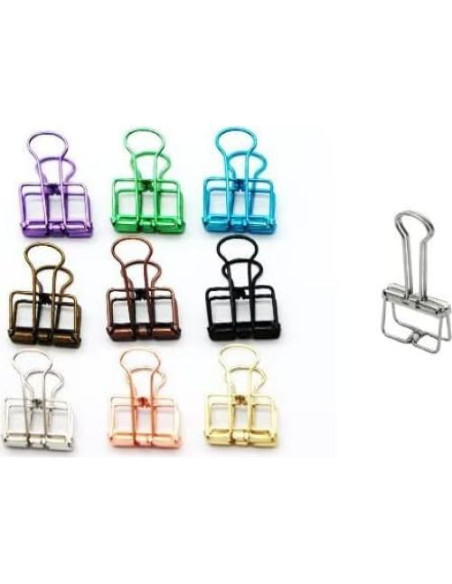 16 Clips de Alambre Metálico Multicolor SEEK RARE Tamaño S