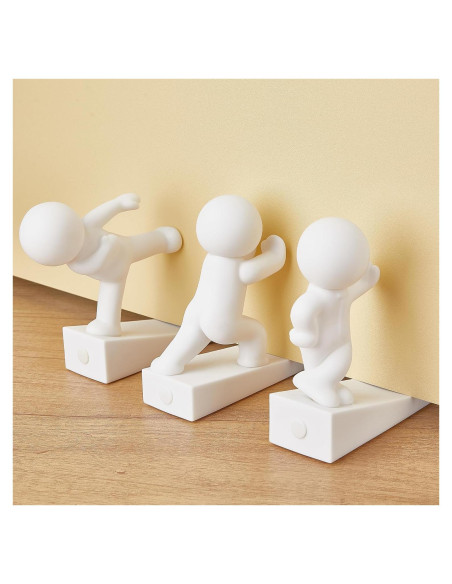 Tope de Puerta Omoojee 3 Pcs Antideslizante Blanco