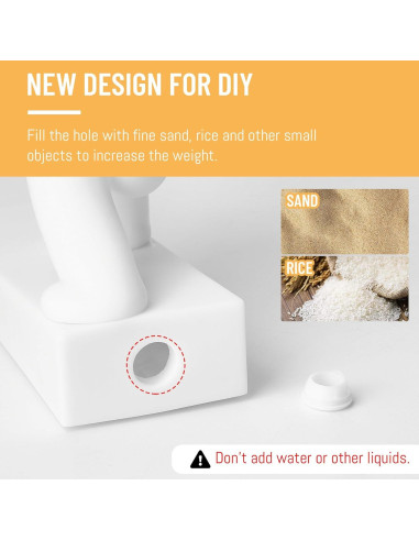 Tope de Puerta Omoojee 3 Pcs Antideslizante Blanco