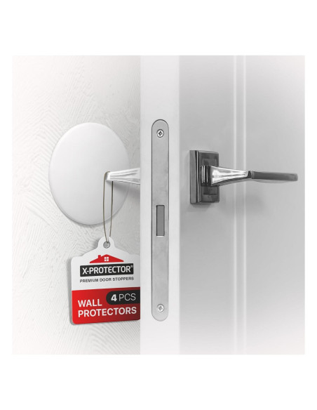 Topes de Puerta X-Protector 8 cm - 4 Piezas Silicona Blanca