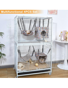 Hamaca para Hurones Glittme Paquete de 4 Accesorios Lavables 2