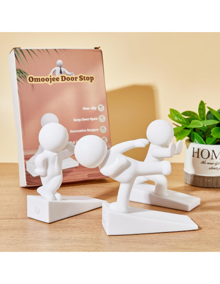 Tope de Puerta Omoojee 3 Pcs Antideslizante Blanco