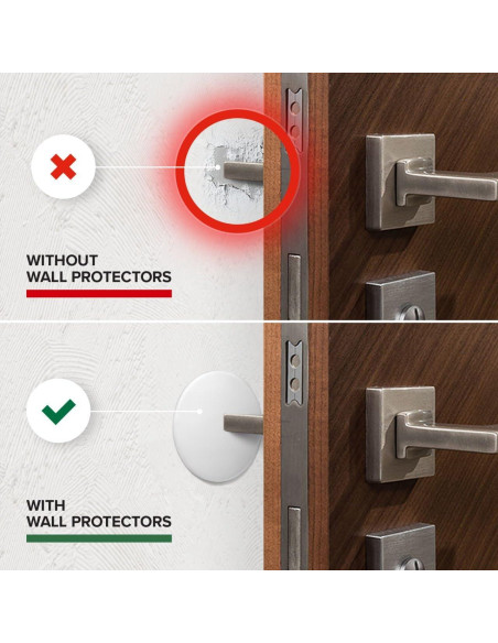 Topes de Puerta X-Protector 8 cm - 4 Piezas Silicona Blanca