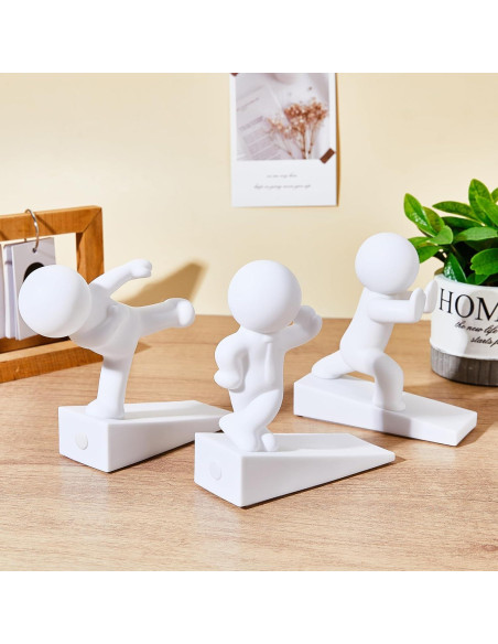 Tope de Puerta Omoojee 3 Pcs Antideslizante Blanco