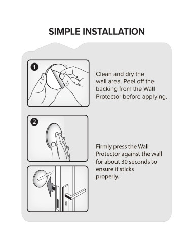 Topes de Puerta X-Protector 8 cm - 4 Piezas Silicona Blanca