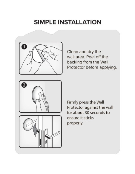 Topes de Puerta X-Protector 8 cm - 4 Piezas Silicona Blanca
