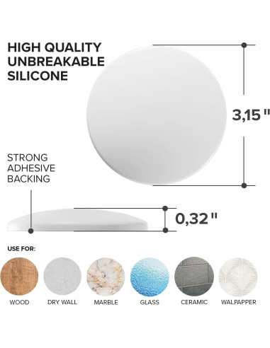 Topes de Puerta X-Protector 8 cm - 4 Piezas Silicona Blanca