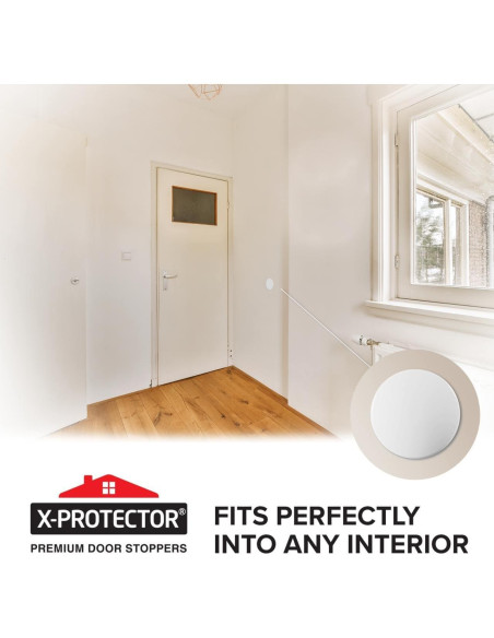 Topes de Puerta X-Protector 8 cm - 4 Piezas Silicona Blanca