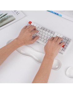 Reposamuñecas de Gel Transparente CASUCATTE - Antideslizante, Ergonómico 2