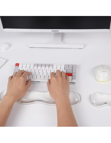 Reposamuñecas de Gel Transparente CASUCATTE - Antideslizante, Ergonómico