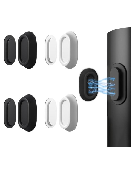 Soporte de Control Remoto Magnético DGMDGS 4 Piezas Negro y Blanco Soporte de Control Remoto Magnético DGMDGS 4 Piezas Negro y Blanco