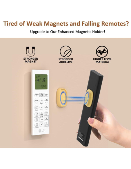 Soporte Magnético para Control Remoto Tiizze - 4 Piezas, Adhesivo Fuerte