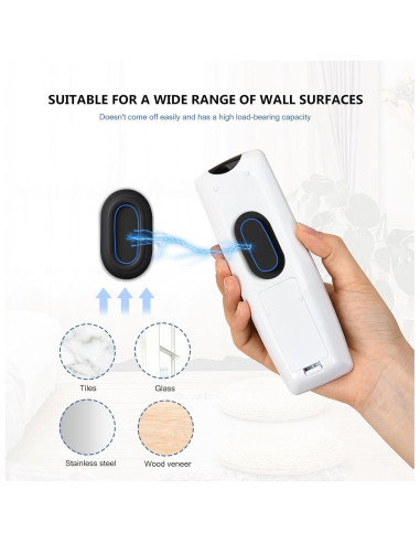 Soporte de Control Remoto Magnético DGMDGS 4 Piezas Negro y Blanco