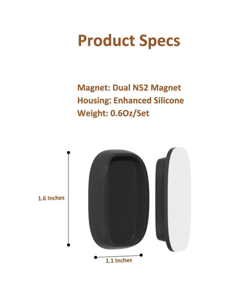 Soporte Magnético para Control Remoto Tiizze - 4 Piezas, Adhesivo Fuerte