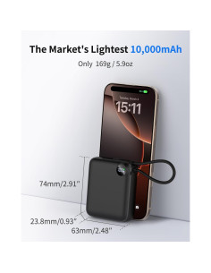 Banco de Energía Portátil OKZU C1050 10,000mAh USB-C Rápido 2