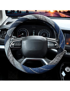 Cubierta de Volante de Tela Valleycomfy 15" Étnica Azul 2