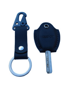 Tapas de Llave de Casa de Cuero Genuino Meeboy Negro Pequeño