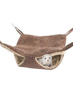 Hamaca Doble Niteangel para Mascotas - Cama de Acurrucamiento Chocolate 2