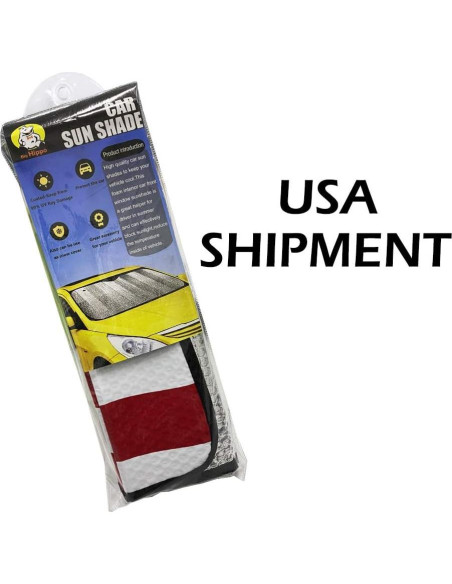 Sombra de Parabrisas Big Hippo con Bandera Americana 150x53cm