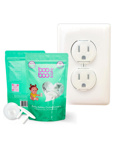 Cubiertas de Enchufe a Prueba de Bebés - 50 Unidades Transparentes