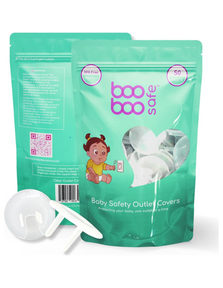 Cubiertas de Enchufe a Prueba de Bebés - 50 Unidades Transparentes