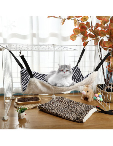 Hamaca Colgante Reversible BBTO para Mascotas Pequeñas 53x35cm