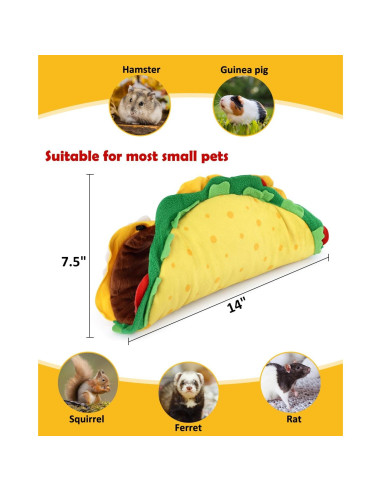 Casa Túnel Taco Percozzi para Hamsters y Roedores 35.5x21.5cm