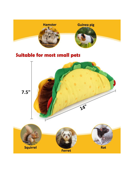 Casa Túnel Taco Percozzi para Hamsters y Roedores 35.5x21.5cm