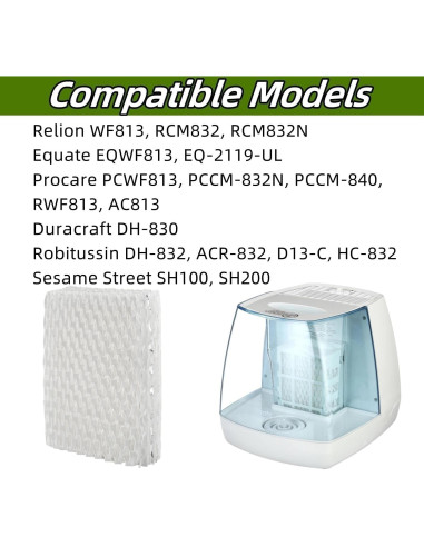 6 Filtros de Humidificador ITidyHome WF813 Reemplazo Compatible