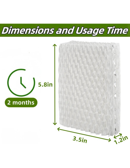 6 Filtros de Humidificador ITidyHome WF813 Reemplazo Compatible