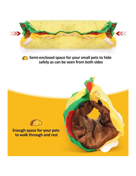 Casa Túnel Taco Percozzi para Hamsters y Roedores 35.5x21.5cm