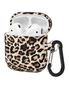Funda de Silicona Suave ALNBO B para AirPods 1 y 2 Leopardo