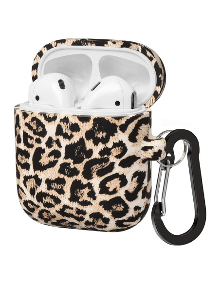 Funda de Silicona Suave ALNBO B para AirPods 1 y 2 Leopardo