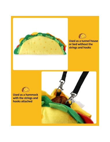 Casa Túnel Taco Percozzi para Hamsters y Roedores 35.5x21.5cm