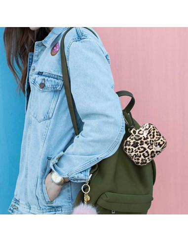 Funda de Silicona Suave ALNBO B para AirPods 1 y 2 Leopardo