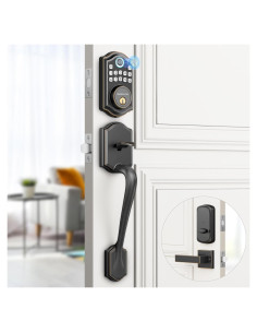 Cerradura Inteligente Biométrica AkaGear DS10 con Manija Bronce