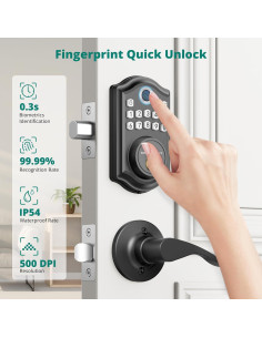 Cerradura Inteligente AkaGear DS10 con Huella Dactilar y Teclado 2