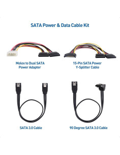Kit de Cables SATA III Cable Matters - 2x Cables de Datos y Alimentación 2